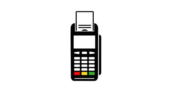 Payment terminal with card reader.