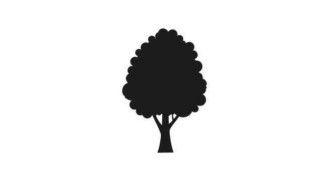 Black silhouette of a tree icon.