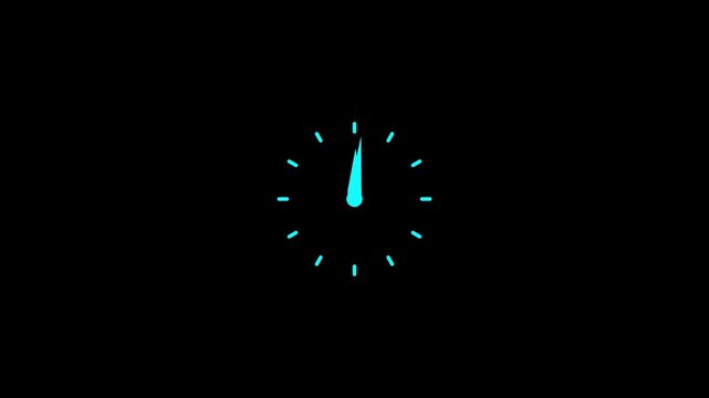 Analog clock spinning animation video.