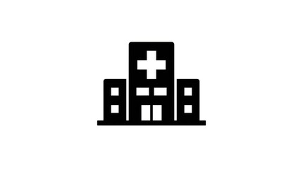 Fototapeta premium Medical Building Hospital Icon Symbol.