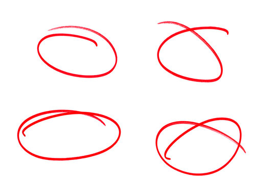 Hand-drawn doodle grunge circle highlights.