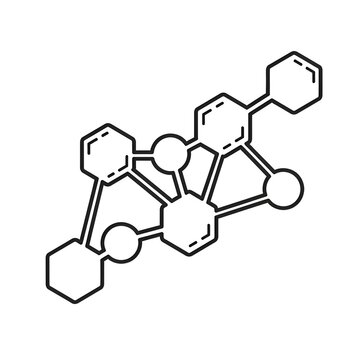 Molecular Diagram of Structure with Aromatic and Cyclohexane Rings