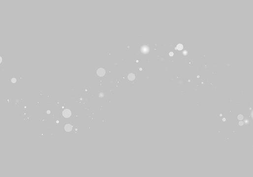 Clustered white and gray glowing bokeh orbs scattered across a black background in a flowing, wave-like pattern on transparent background