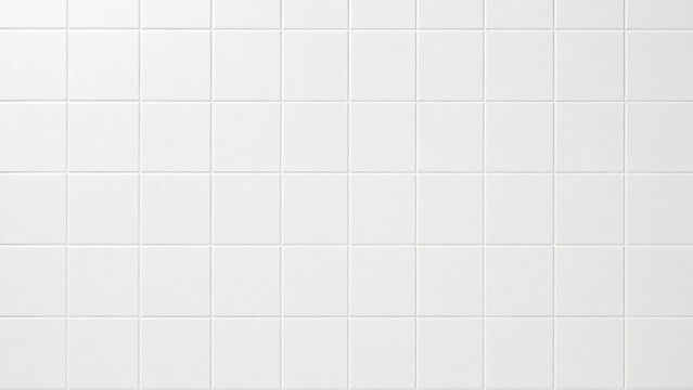 Premium White Matte Ceramic Tile Wall Texture Background, 4K