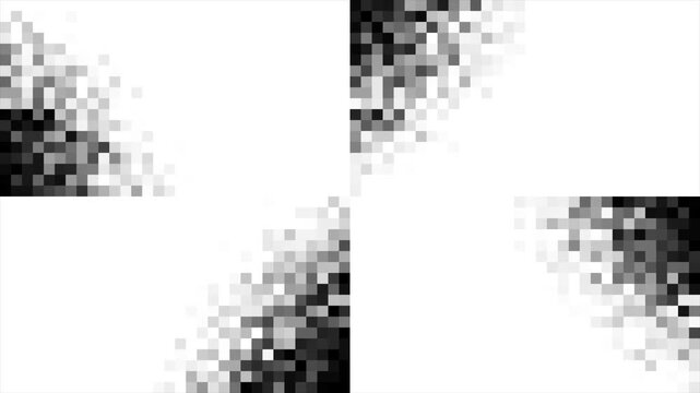 Diagonal Pixelated Corner Wipe Transition Pack with Alpha Channel