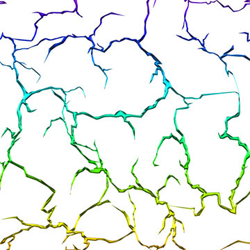 Cracked Texture with Rainbow Gradient Overlay Abstract Pattern
