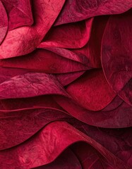 Obraz premium Close-up view of layered, textured, deep red petals.