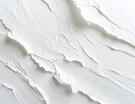 Textural Abstract White Background with Thick Paint Strokes