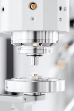 Precision spindle micro drill laboratory cnc head for machining and testing background for technical design and industrial presentation