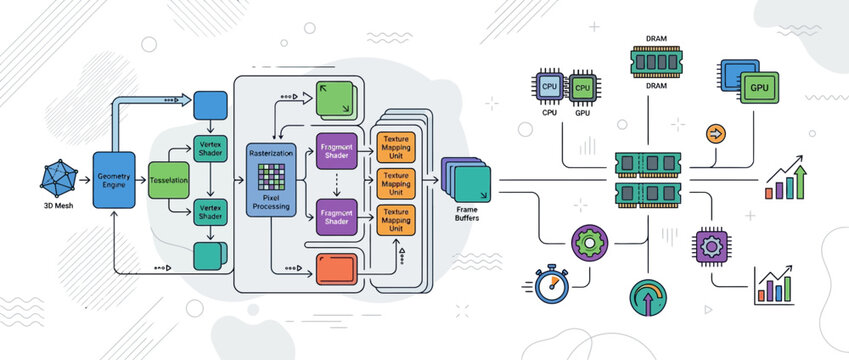 AI Programming Assistant for Graphics Pipeline and GPU Hardware Architecture Technical Diagram