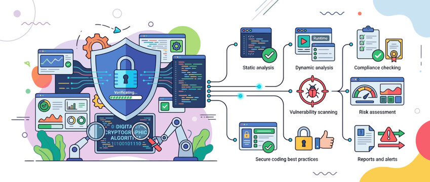 AI programming assistant for automated security code analysis and vulnerability scanning workflow.