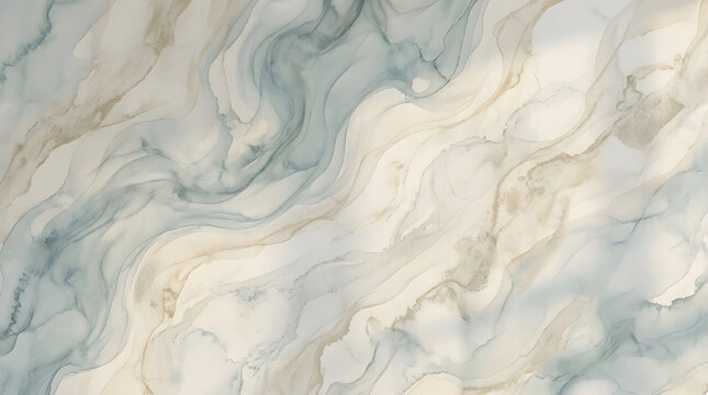 Light Blue and Beige Watercolor Alcohol Ink Texture Background