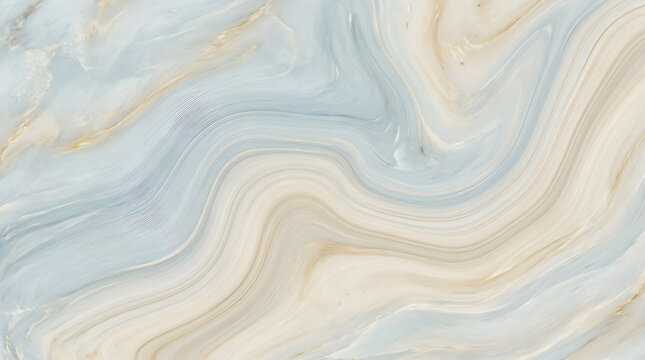 Soft Light Blue and Beige Wave Marble Texture Background