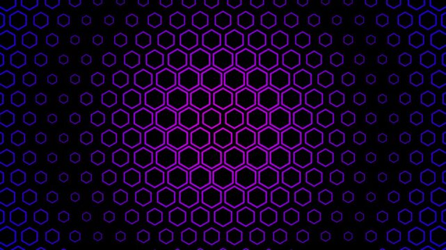 Neon Hexagon Hive Seamless Loop Motion 4K