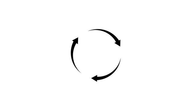 Circular Refresh Arrows Icon Isolated on white Background.Refresh Cycle Symbol for Network and Cloud Services.