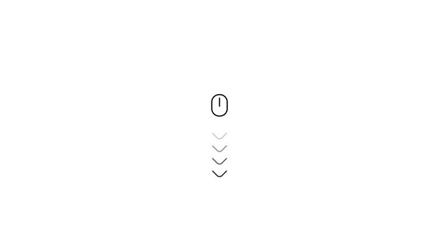 Mouse Scroll Down Icon with Direction Arrows, Scroll Navigation Indicator, Web UI UX Gesture Symbol, Modern Flat Interface Illustration on white Background