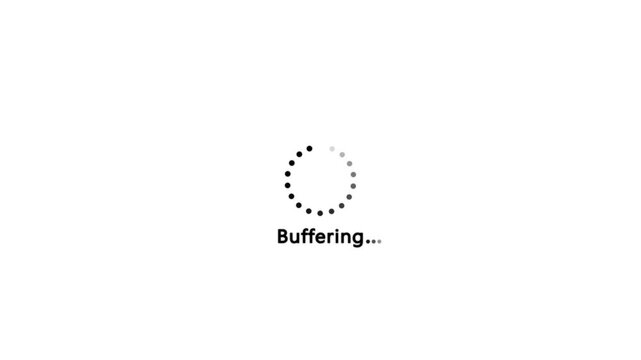 Buffering black circle icon animation on white background. Charging upload download loading bar footage.Buffering and buffering icon animation, Loading circle icon animation on black background