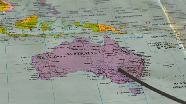 Map of the Australian continent