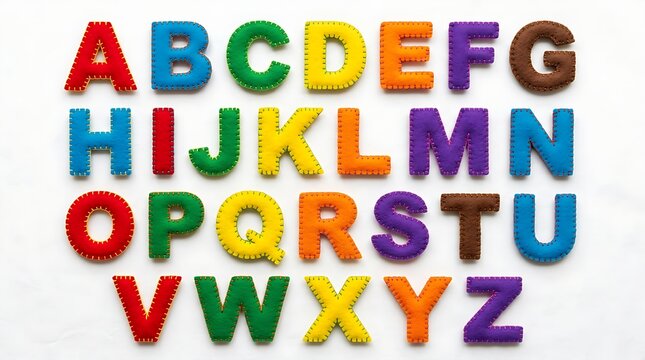 Colorful 3d alphabet letters a to z