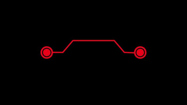 HUD call out elements pack animation on black background. Call Out on black background a callout for text Hitch style tech HUD element with successful. 4k video.