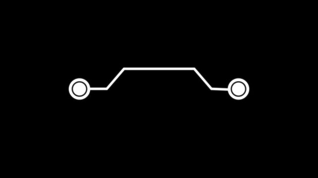 HUD call out elements pack animation on black background. Call Out on black background a callout for text Hitch style tech HUD element with successful. 4k video.