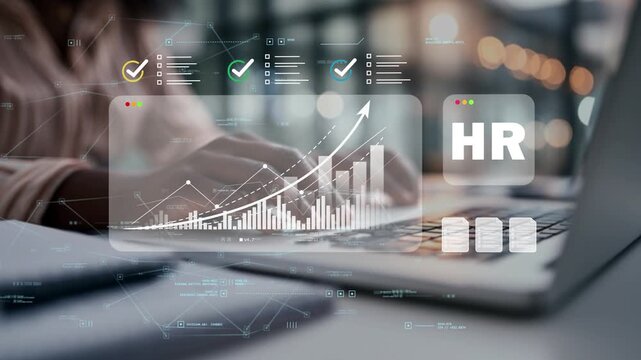 Black businesswoman in modern office advancing diversity and inclusion leadership through workforce growth analytics, HR performance charts and talent development programs