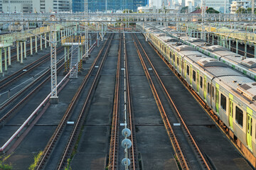 Fototapeta premium 東京大井町 列車と車両基地