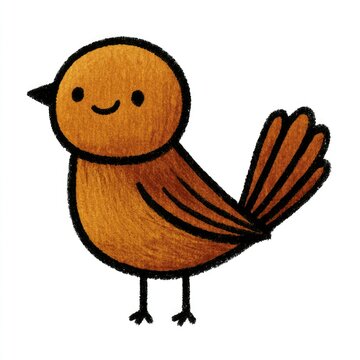 Cute superb lyrebird doodle illustration