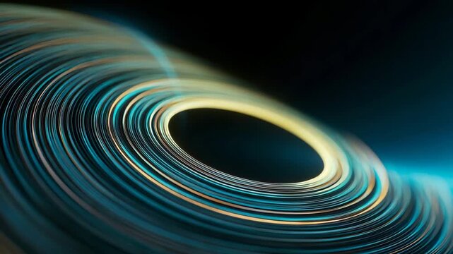 Glowing Cyan Data Lines Arcing Across Digital Globe