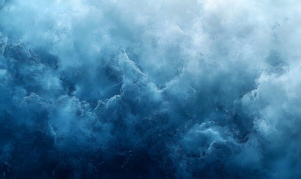 Close-up view of turbulent, deep blue ocean water with white foam and swirling currents.