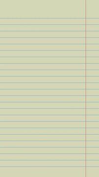 Animated Lined Notebook Paper with Right Margin and Alpha Channel