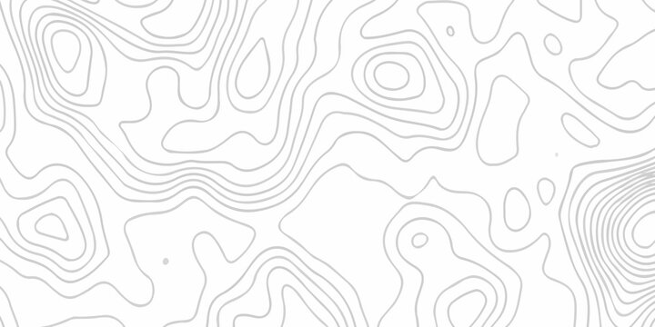 White abstract wave paper spiral area world topography map curved reliefs design. geographic contour map elevation mapping artwork with soft grey lines wallpaper background.
