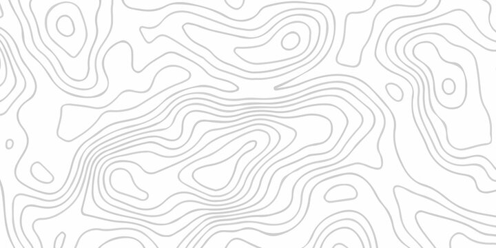 White abstract wave paper spiral area world topography map curved reliefs design. geographic contour map elevation mapping artwork with soft grey lines wallpaper background.