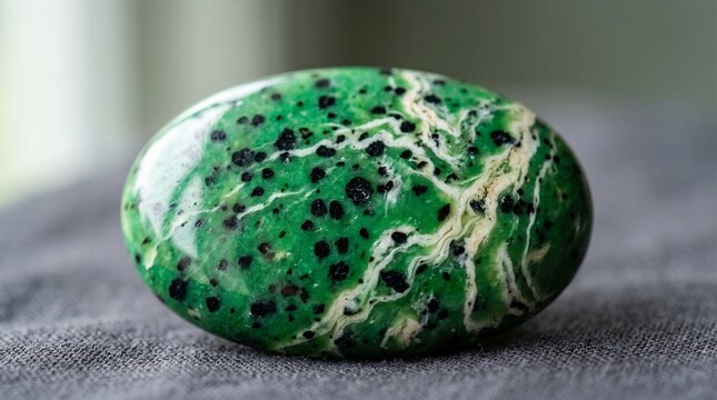 Polished Green Maw Sit Sit Mineral Specimen for Luxury Branding and Design