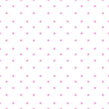 Pink stars seamless transparents pattern