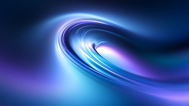Abstract Futuristic Blue Wave Background with Glowing Light Flow