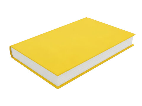 Flat lay of yellow notebook on wooden surface