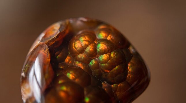 Arizona Fire Agate Glowing Bubbles Mineral Specimen for Luxury Branding and Design