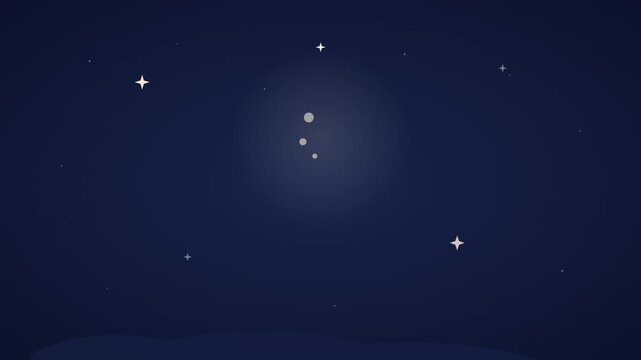 Timelapse Night Sky Stars in Quiet Motion.