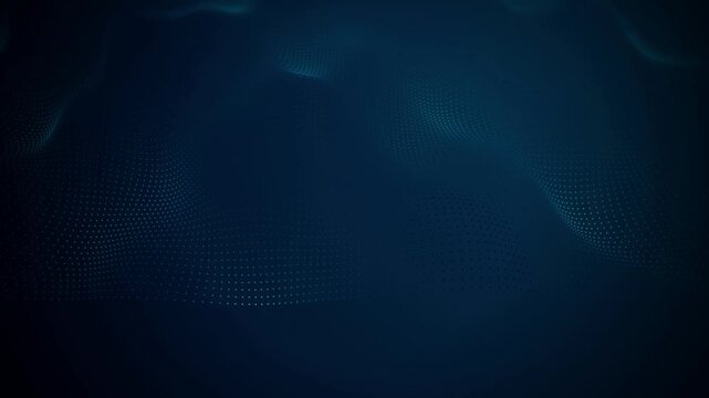 Glowing digital dots ripple in a seamless loop