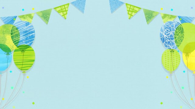 Balloon Celebration Frame Loop Background