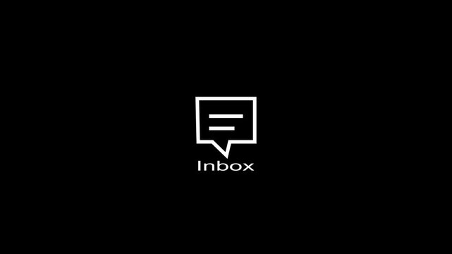 Animated Notification Message Chat Bubble Icon for Mobile App UI Interface 4K Motion Graphics
