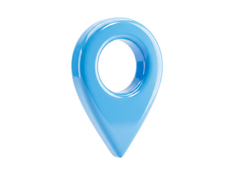Isolated blue map pin illusttation