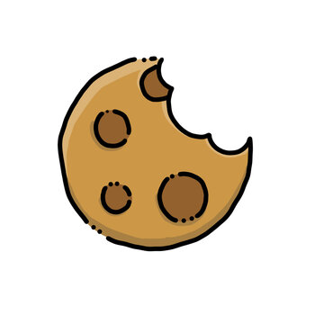 illustration of soft cookies with choco chip on top