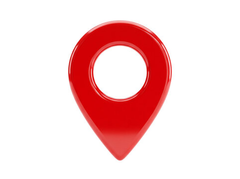 Isolated single map pin icon
