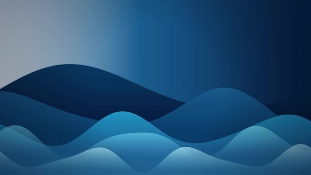 Minimalist stylized rolling hills slide in a seamless loop