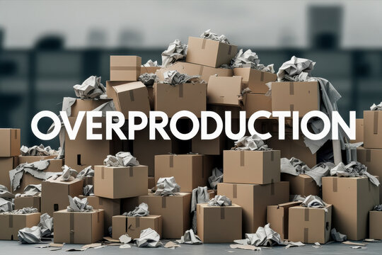 Modern Environmental Problem Overproduction Clothing and Goods, pollution environment AI Generative