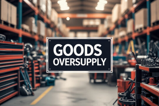 Goods oversupply problem modern consumer society, leading to environmental pollution AI Generative