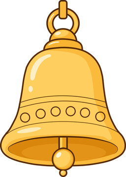 Traditional Hindu Temple Bell Vector Illustration for Religious Festival