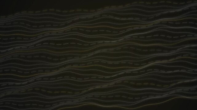 Dark green abstract background with wavy lines and dotted pattern texture for digital tech backdrop